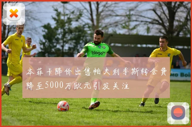 本菲卡降价出售帕夫利季斯转会费降至5000万欧元引发关注